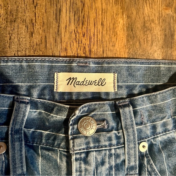 Madewell The Perfect Vintage Cropped Pinstriped Jeans Size 25 - Picture 3 of 5